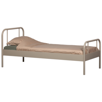 Woood Mata 1-persoons bed metaal zand 90x200cm