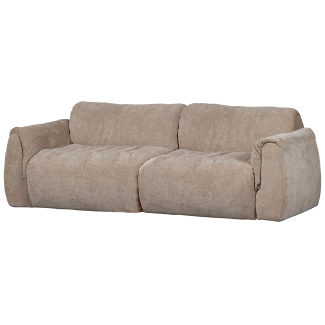 Woood Baggy 2-zits bank 3d chenille zand