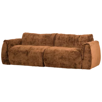 Woood Baggy 2-zits bank 3d chenille middenbruin