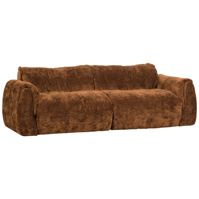 Woood Baggy 2-zits bank 3d chenille middenbruin