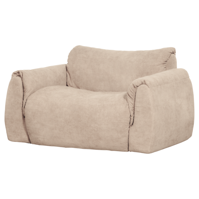 Woood Baggy loveseat geweven chenille zand