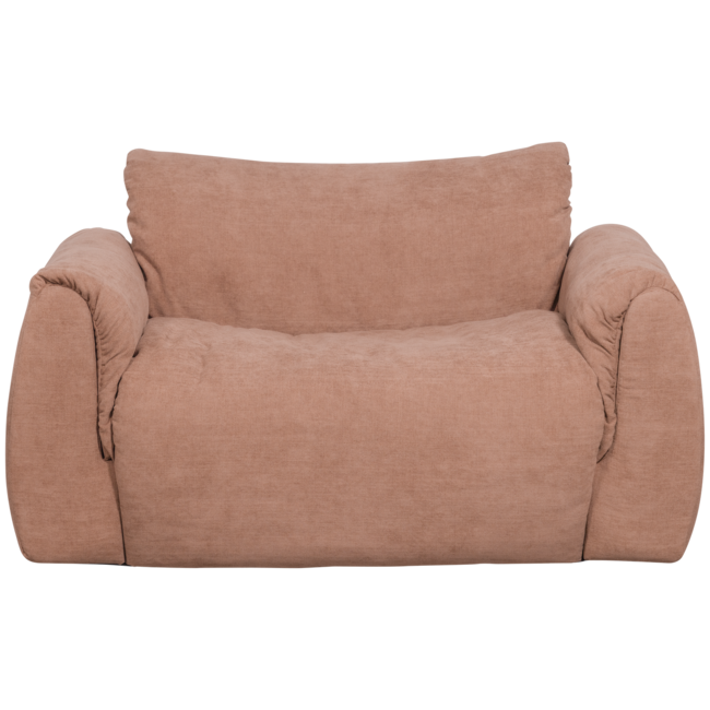 Woood Baggy loveseat geweven chenille oudroze