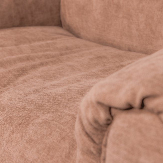 Woood Baggy loveseat geweven chenille oudroze