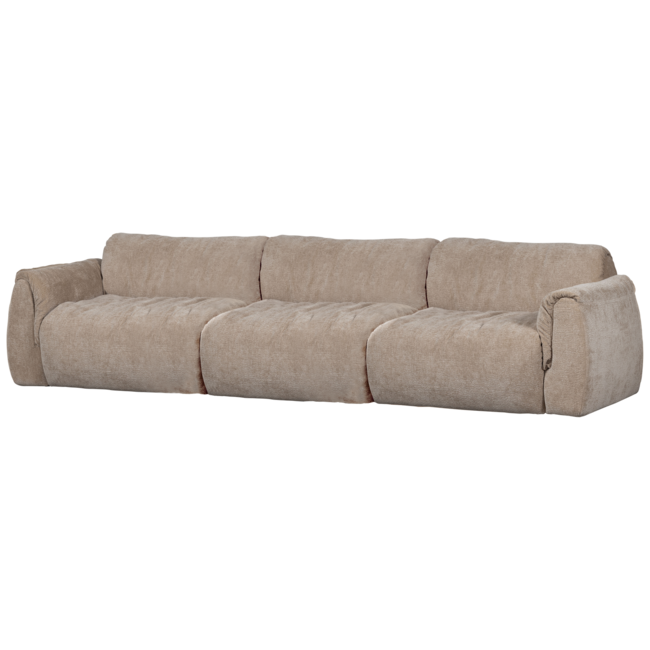 Woood Baggy 3-zits bank 3d chenille zand