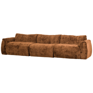 Woood Baggy 3-zits bank 3d chenille middenbruin