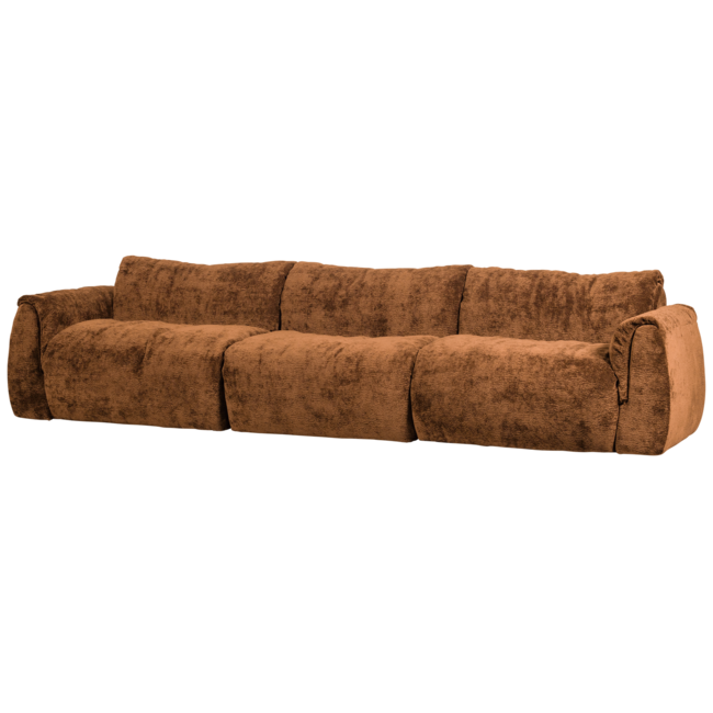 Woood Baggy 3-zits bank 3d chenille middenbruin