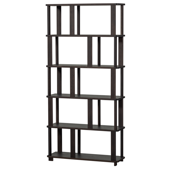 Woood Riss boekenkast eikenhout mystic brown 186x90cm