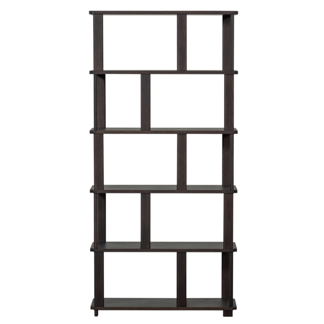 Woood Riss boekenkast eikenhout mystic brown 186x90cm