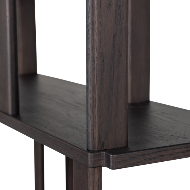 Woood Riss boekenkast eikenhout mystic brown 186x90cm