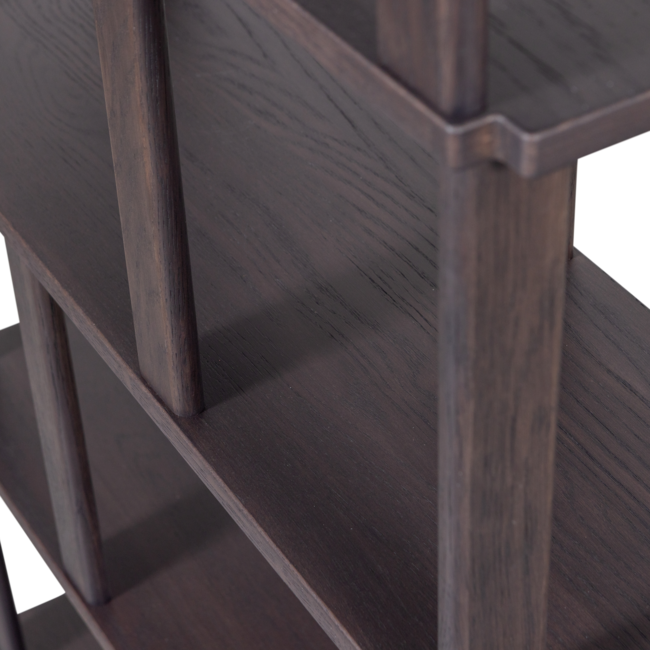 Woood Riss boekenkast eikenhout mystic brown 186x90cm