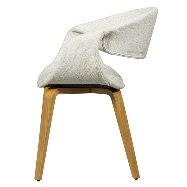 Woood Yossi eetkamerstoel naturel met houten poot naturel