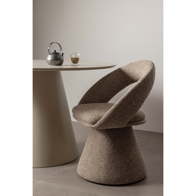 Woood Winter draaibare eetkamerstoel naturel melange