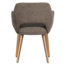 Woood Murat eetkamerstoel taupe met houten poot naturel