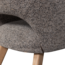 Woood Murat eetkamerstoel taupe met houten poot naturel