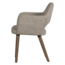 Woood Murat eetkamerstoel naturel met houten poot mystic brown
