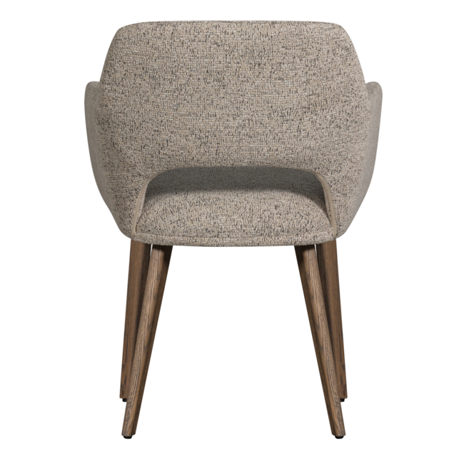 Woood Murat eetkamerstoel naturel met houten poot mystic brown