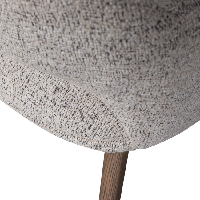 Woood Murat eetkamerstoel naturel met houten poot mystic brown