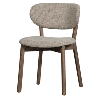 Woood Udar eetkamerstoel met houten frame donkerbruin