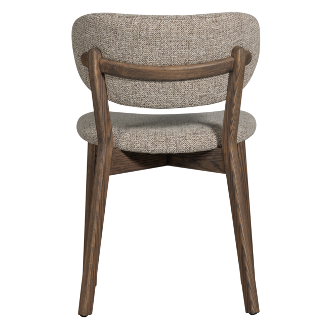 Woood Udar eetkamerstoel met houten frame donkerbruin
