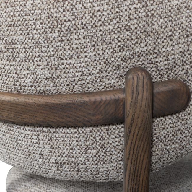 Woood Udar eetkamerstoel met houten frame donkerbruin