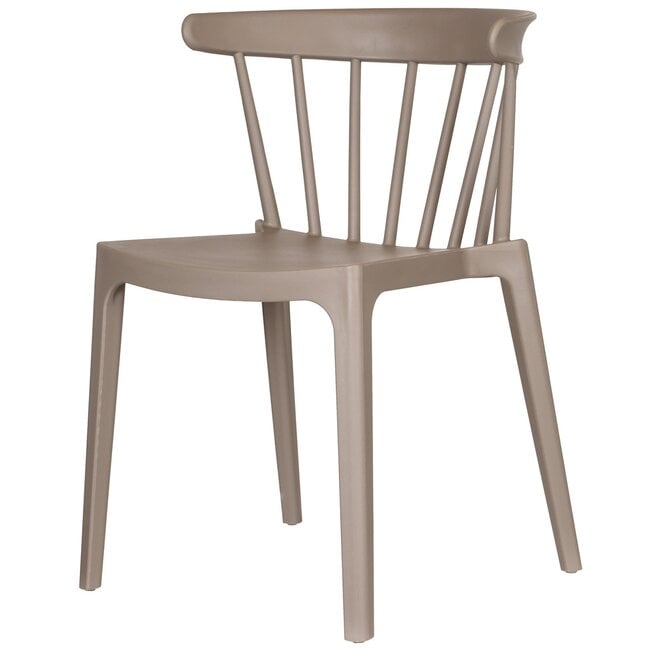 Woood Bliss tuinstoel met spijlen kunststof taupe