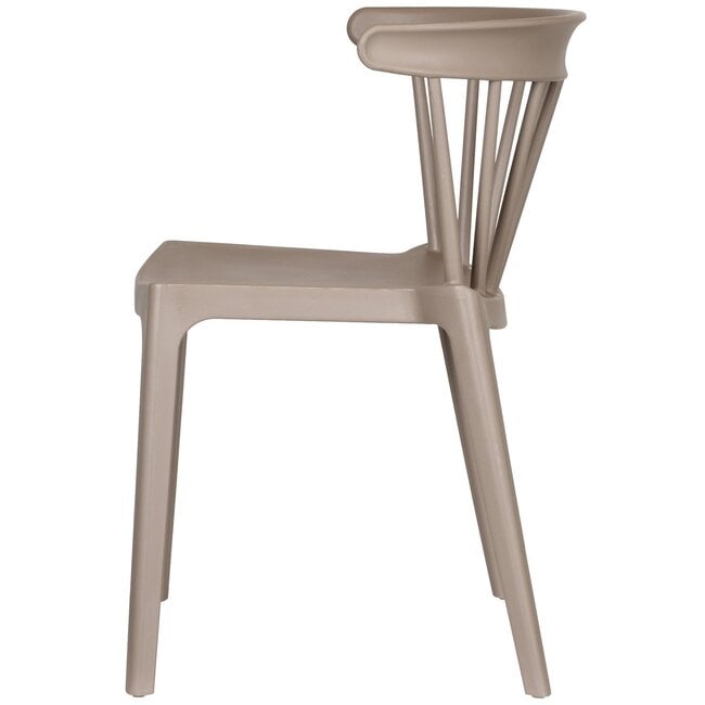 Woood Bliss tuinstoel met spijlen kunststof taupe