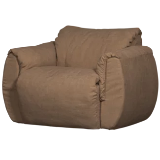 Woood Baggy draaifauteuil geweven chenille bruin