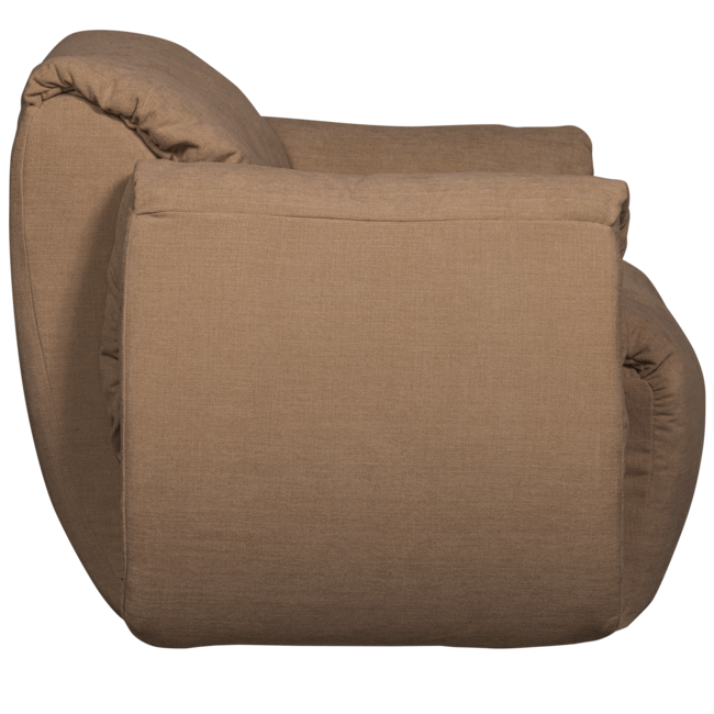 Woood Baggy draaifauteuil geweven chenille bruin