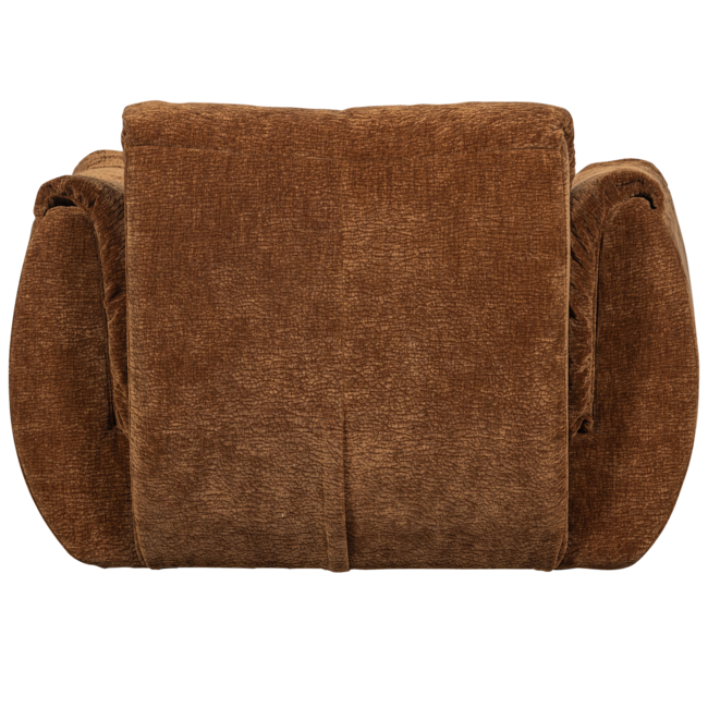 Woood Baggy draaifauteuil 3d chenille middenbruin