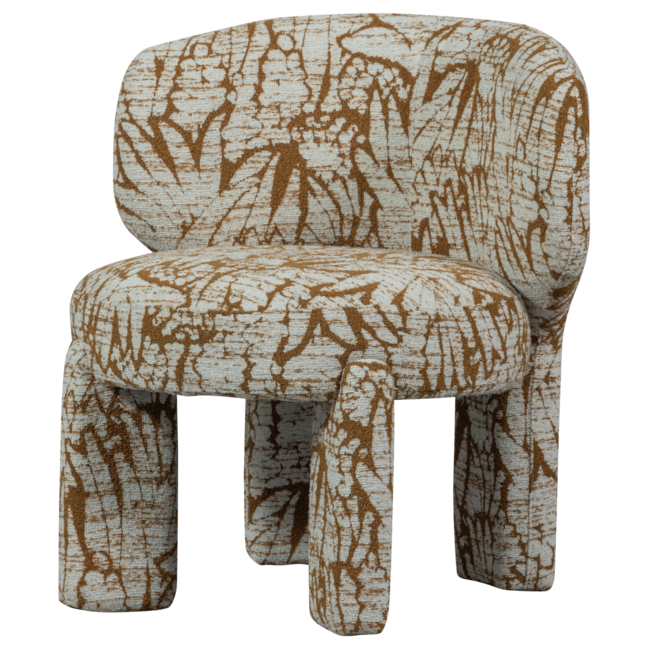 Woood Upke fauteuil met dessin naturel/bruin