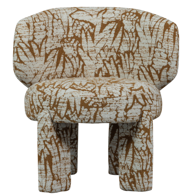 Woood Upke fauteuil met dessin naturel/bruin
