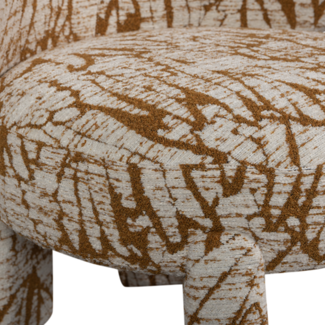 Woood Upke fauteuil met dessin naturel/bruin