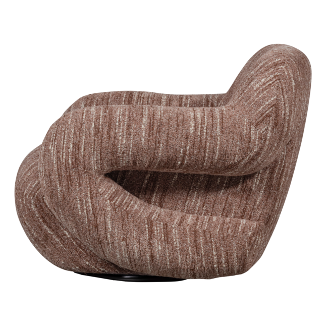 Woood Folke fauteuil chenille oudroze melange
