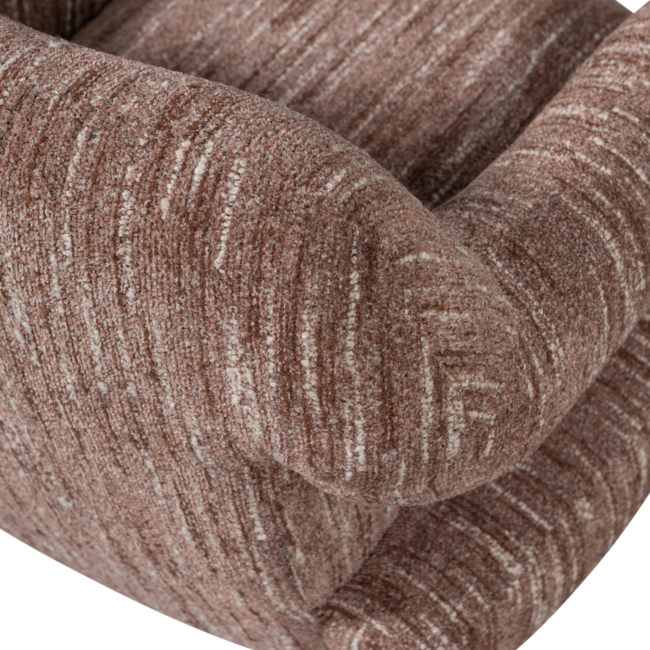 Woood Folke fauteuil chenille oudroze melange