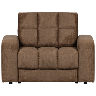 Woood Second date fauteuil structure velvet brass