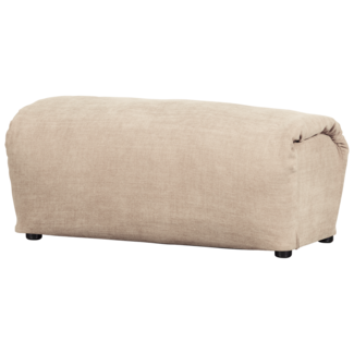 Woood Baggy hocker geweven chenille zand