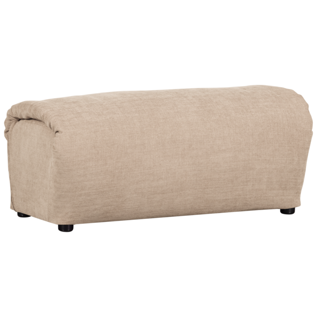 Woood Baggy hocker geweven chenille zand