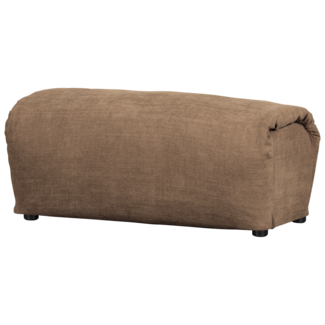 Woood Baggy hocker geweven chenille bruin