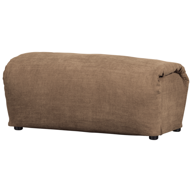 Woood Baggy hocker geweven chenille bruin