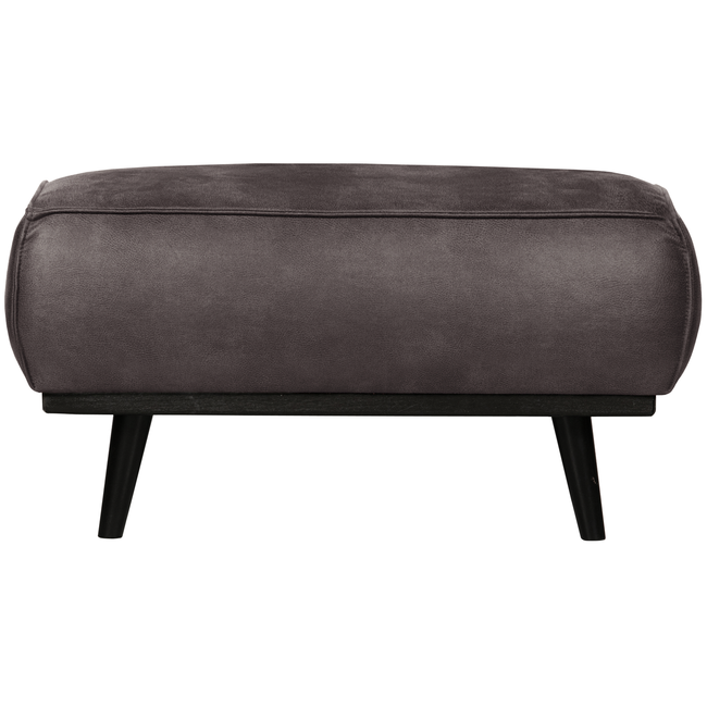 Woood Statement hocker lederlook donkergrijs