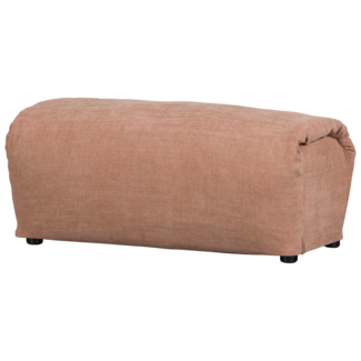 Woood Baggy hocker geweven chenille oudroze
