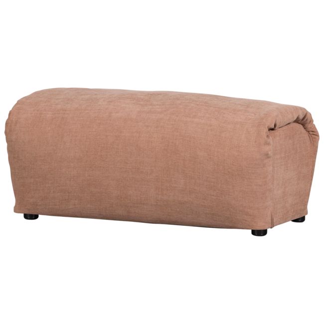 Woood Baggy hocker geweven chenille oudroze