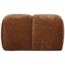 Woood Mojo poef 45x84x64cm geweven ribstof roestbruin
