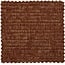 Woood Mojo poef 45x84x64cm geweven ribstof roestbruin