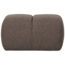 Woood Mojo poef 45x84x64cm boucle bruin melange
