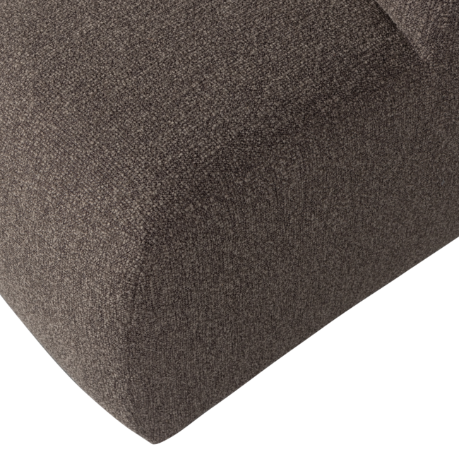 Woood Mojo poef 45x84x64cm boucle bruin melange