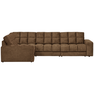 Woood Second date hoekbank links structure velvet brass