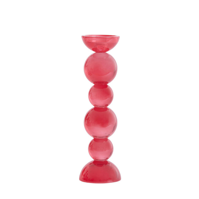 Light en Living Light & Living Kaarsenhouder ITINGA Ø9,5x34 cm - Glas - Melk Koraal