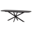 Woood Arros eettafel uitschuifbaar 180-220x90cm mdf zwart