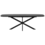 Woood Arros eettafel uitschuifbaar 180-220x90cm mdf zwart